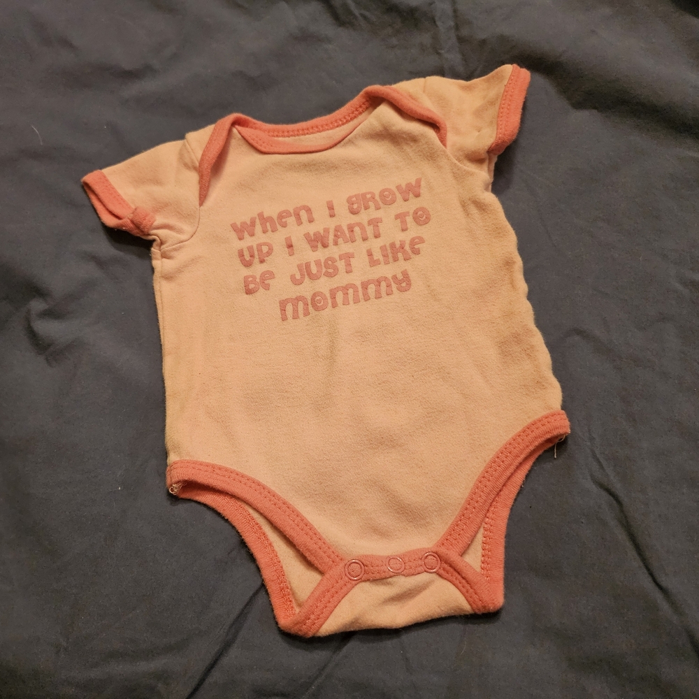 Swiggles Pink Bodysuit - 'Just Like Mommy', 0-3mo *READ DETAILS